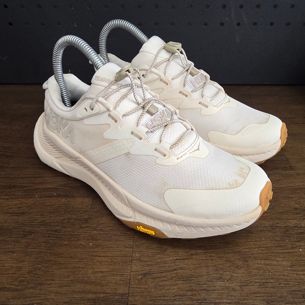 Hoka One Transport Shoes Womens 5B Beige Running Cordura Vibram 1123154